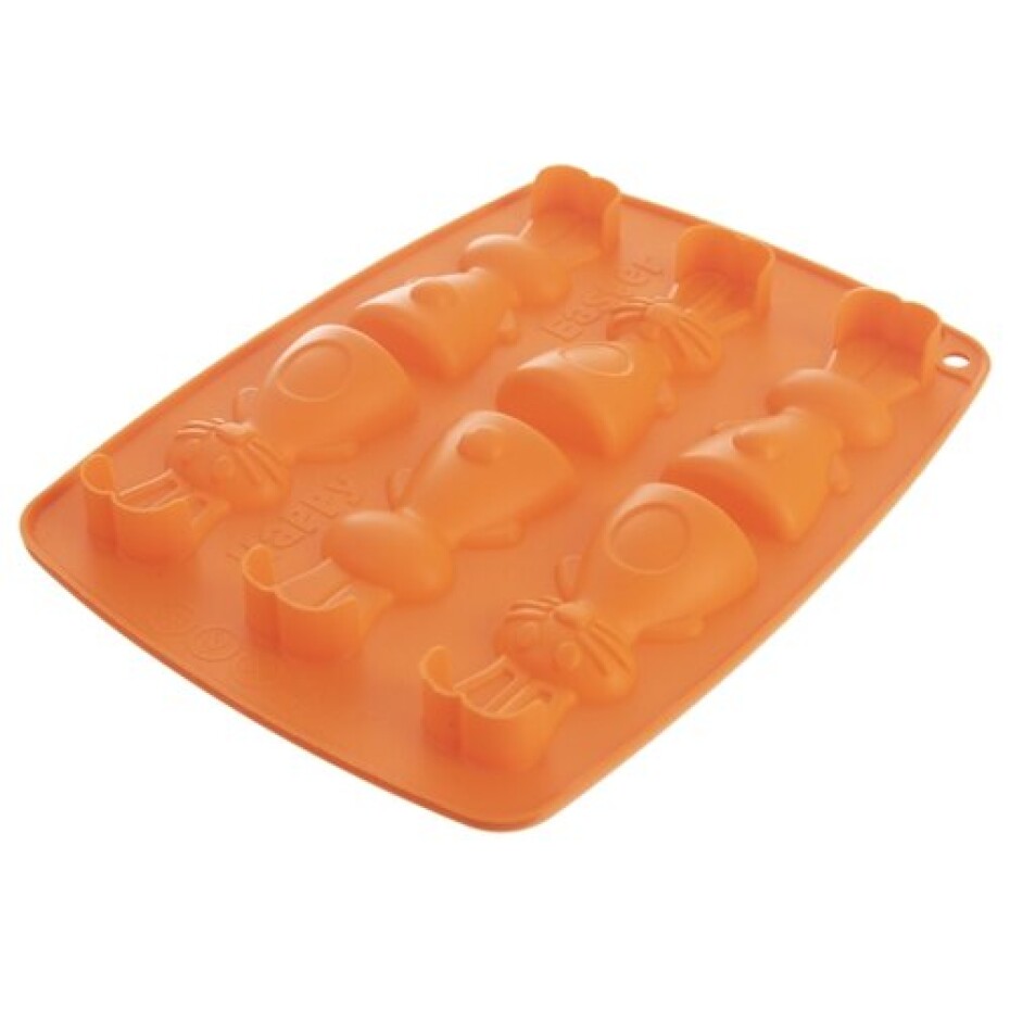 Orion Forma silikon čokoláda zajíčci 6, oranžová  - main (2)