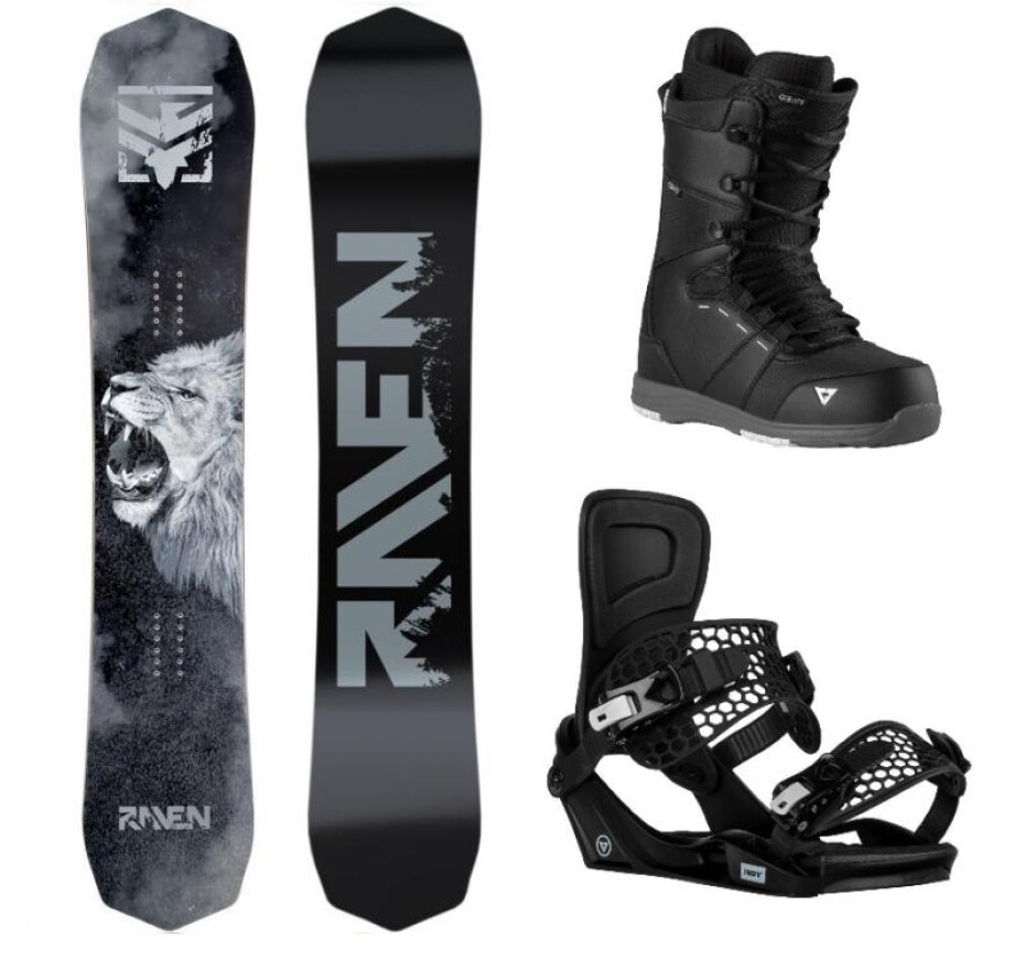 Raven Lion pánský snowboard + Gravity Indy black vázání + Gravity Void black/grey boty - main (0)