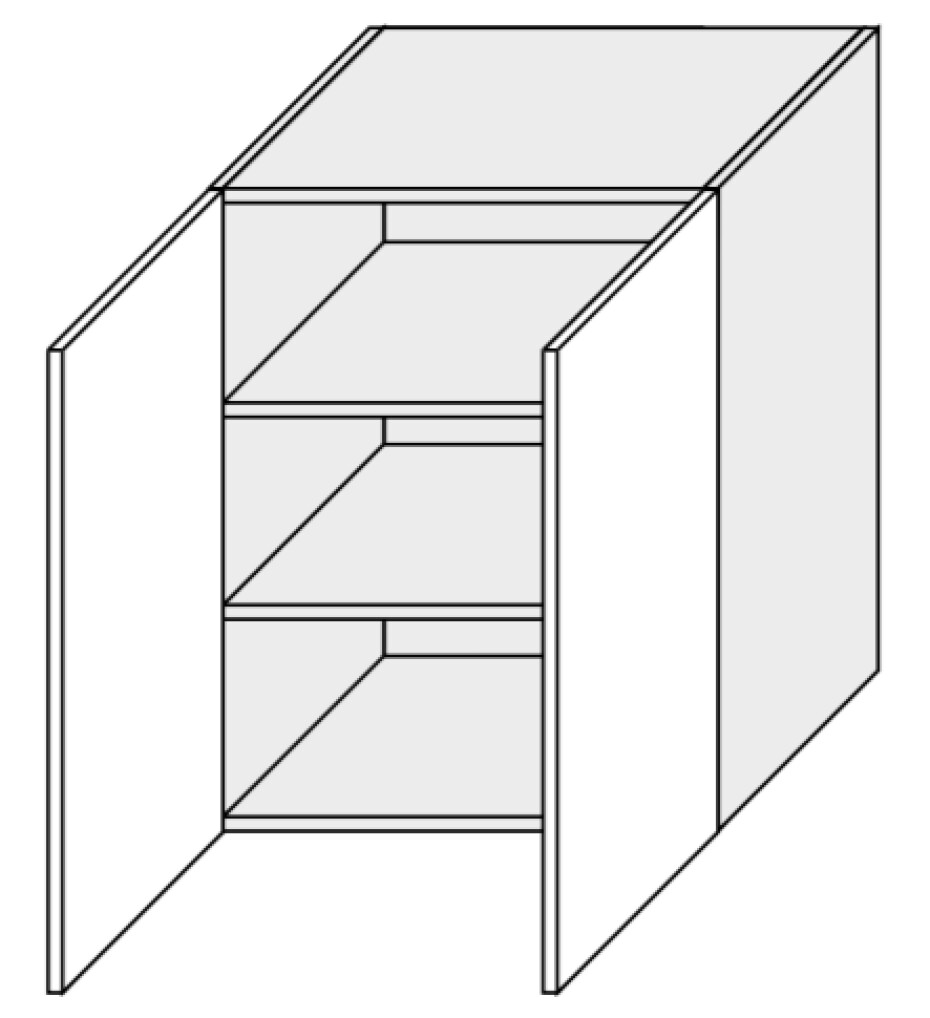 ArtExt Kuchyňská skříňka horní, W3 / 60 Tivoli Barva korpusu: Grey - main (1)