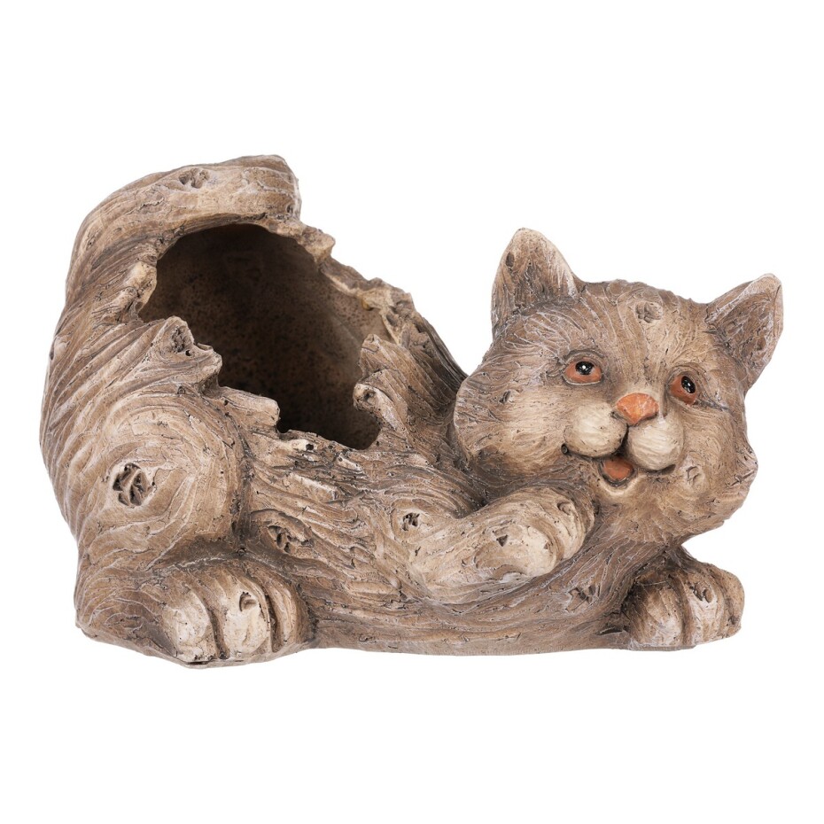 Obal na květiny Kočka, 21 x 12 x 13 cm, polyresin - main (0)