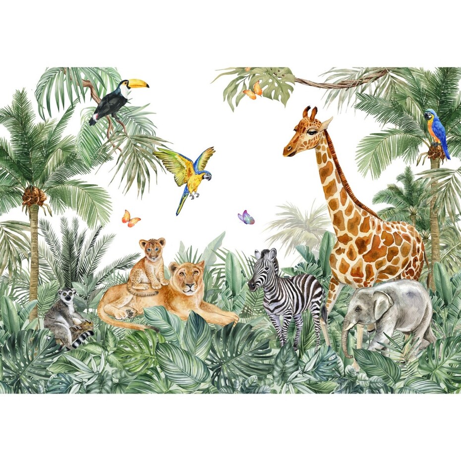 Fototapeta XXL Jungle 360 x 254 cm, 4 díly - main (0)