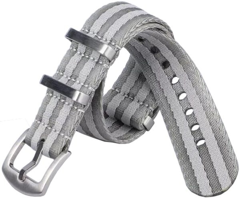 Řemínek NATO Sports proužky, šedo-stříbrný 20 mm - 20 mm - main (0)