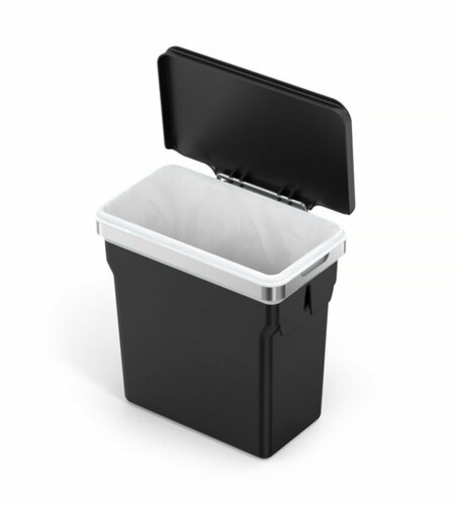Vestavný odpadkový koš Simplehuman – 10 l, chromovaná ocel, plastový kbelík - main (1)