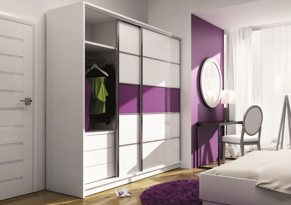 ArtStol Ložnice DUBAJ | bílá/fialová - main (1)