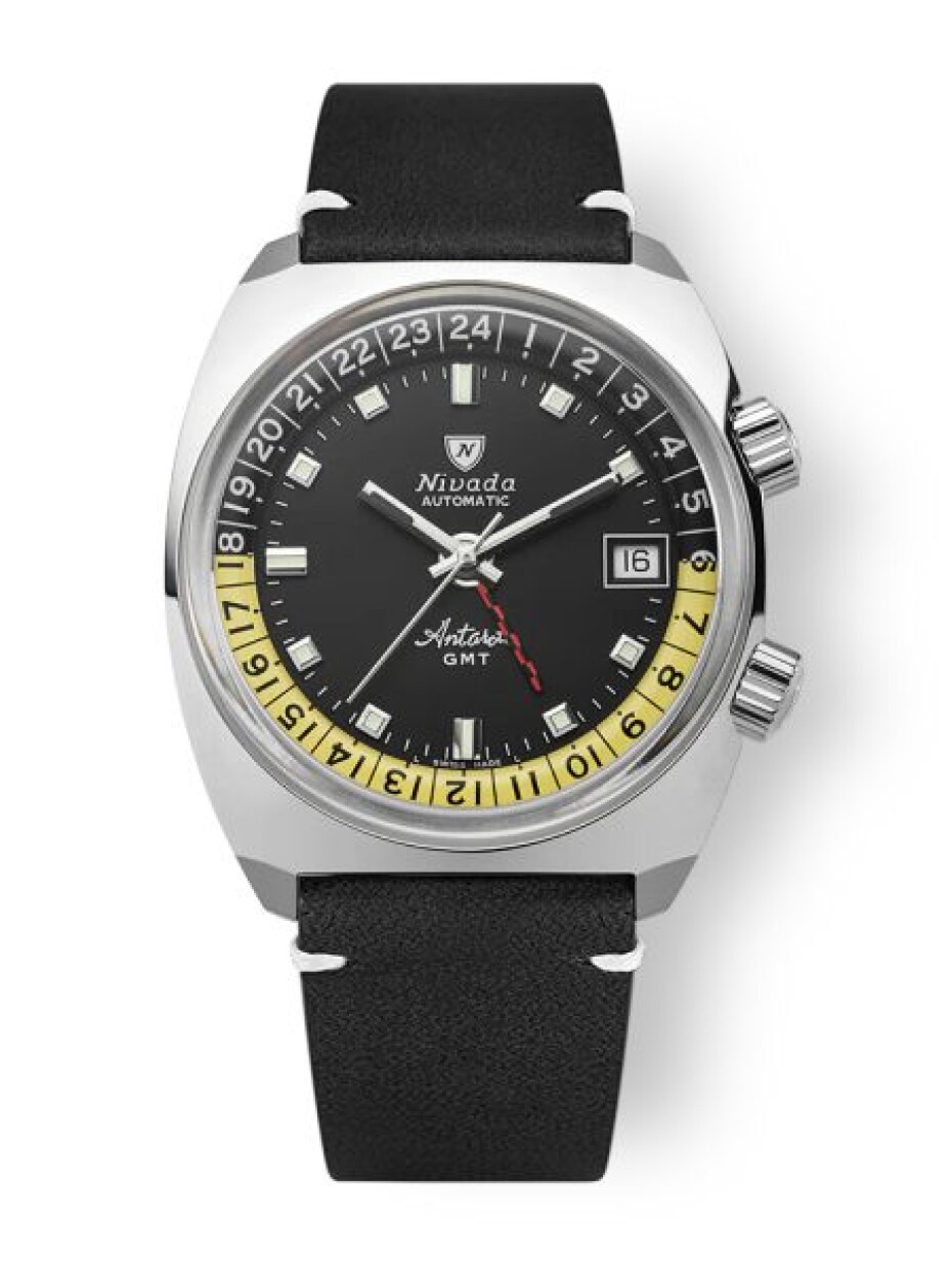 Nivada Grenchen Antarctic GMT - Black - Black Leather - main (6)