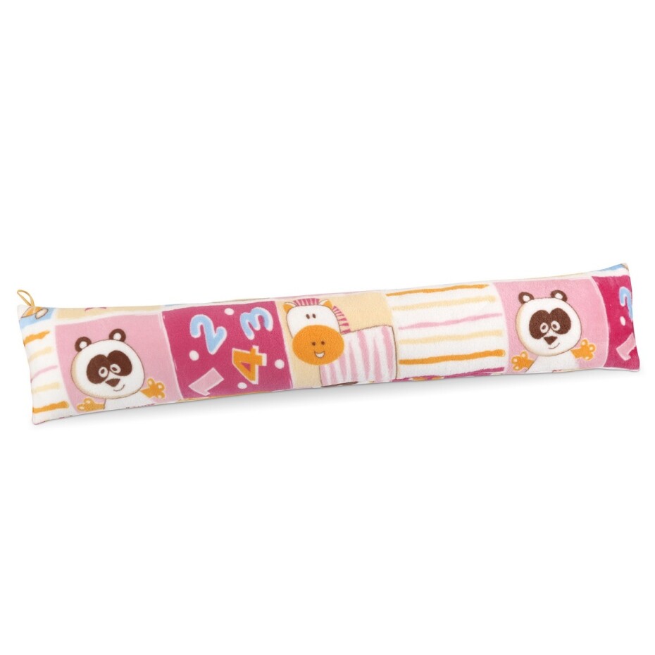 Bellatex Těsnicí válec LIN Patchwork růžová, 15 x 85 cm - main (0)