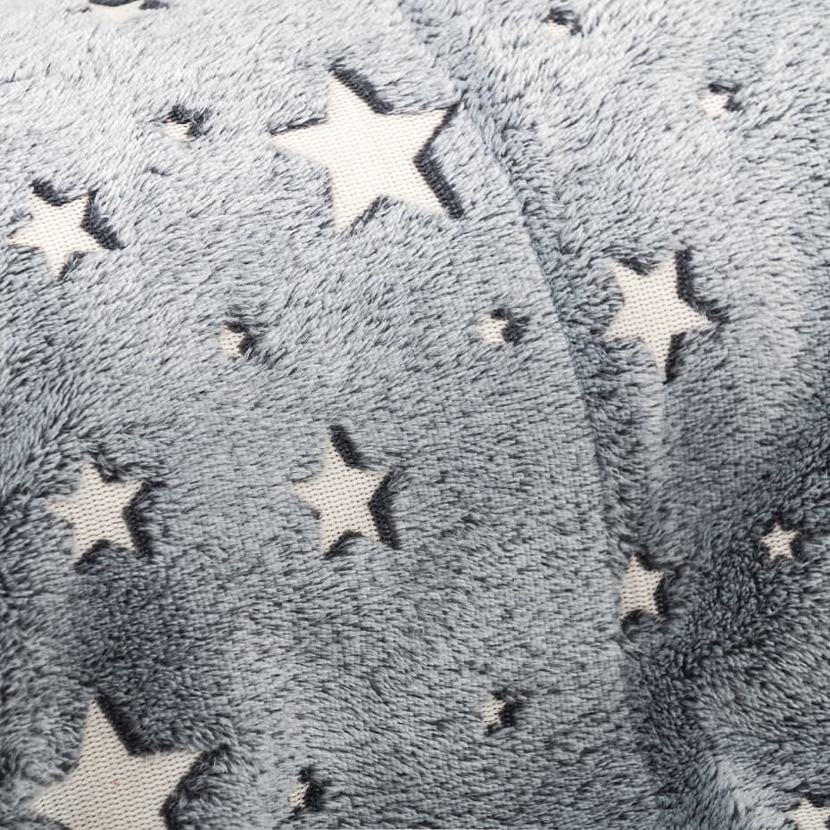 4Home Deka Soft Dreams Stars svíticí šedá, 150 x 200 cm - main (1)