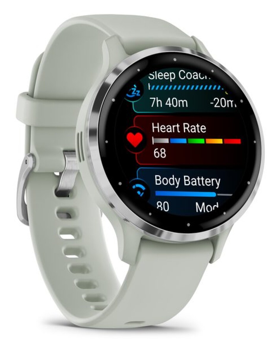 Garmin Venu® 3S Silver/Sage grey, Silicone band 010-02785-01 - main (3)