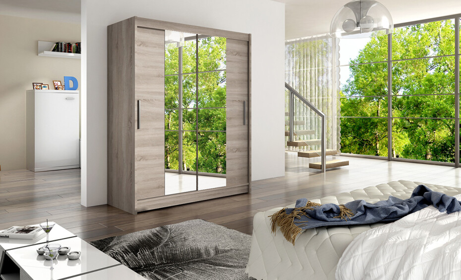 ArtAdrk Šatní skříň INESS | 150 cm Skříň: Is03 / dub sonoma - main (4)