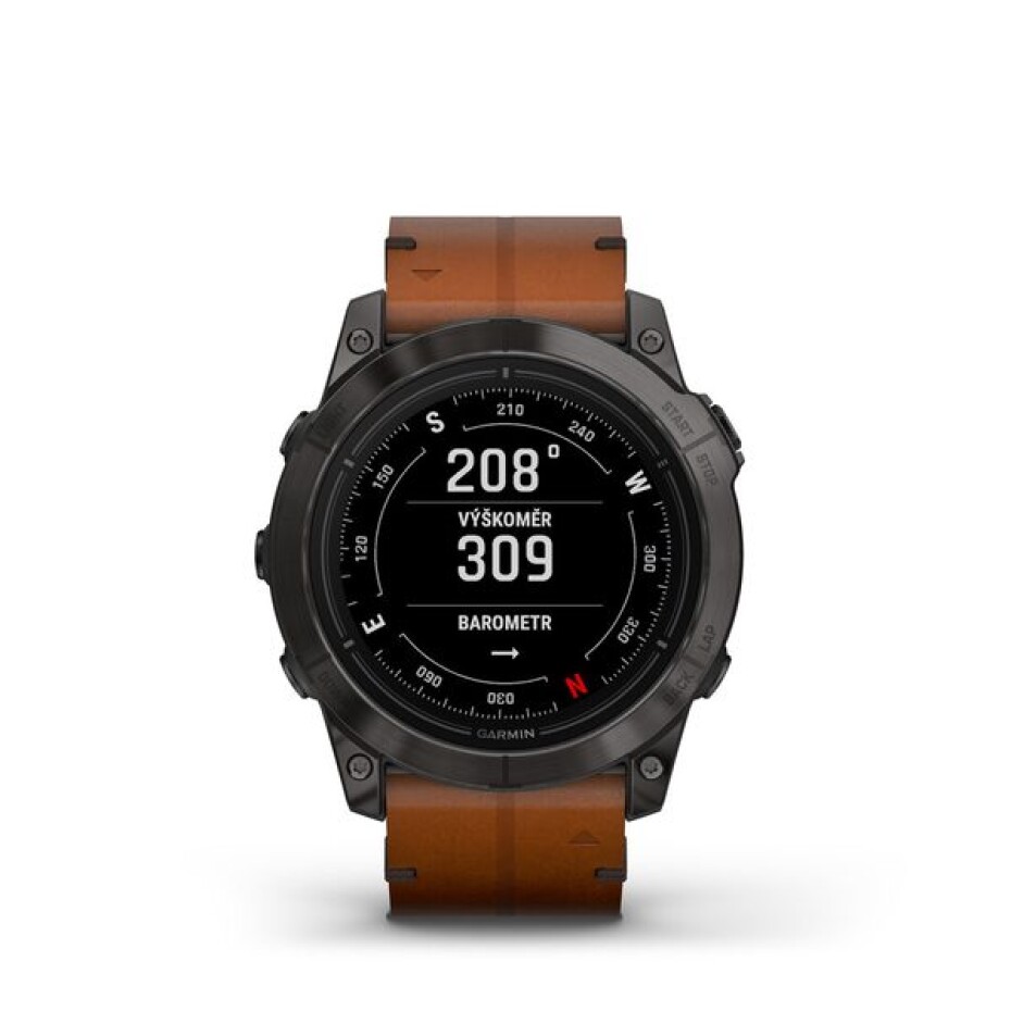 Garmin Epix™ Pro 51mm (Gen 2) Sapphire Edition Carbon Gray DLC Titanium / Chestnut Leather Band - 010-02804-30 - main (13)