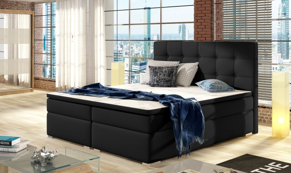 Artelta Manželská postel INEZ Boxspring | 140 x 200 cm Barva: Sawana 21 - main (3)
