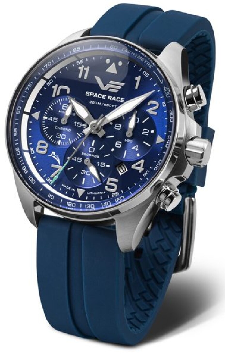 Vostok Europe Space Race Chrono Line 6S20-325A742S - Bílý silikonový řemínek - main (1)