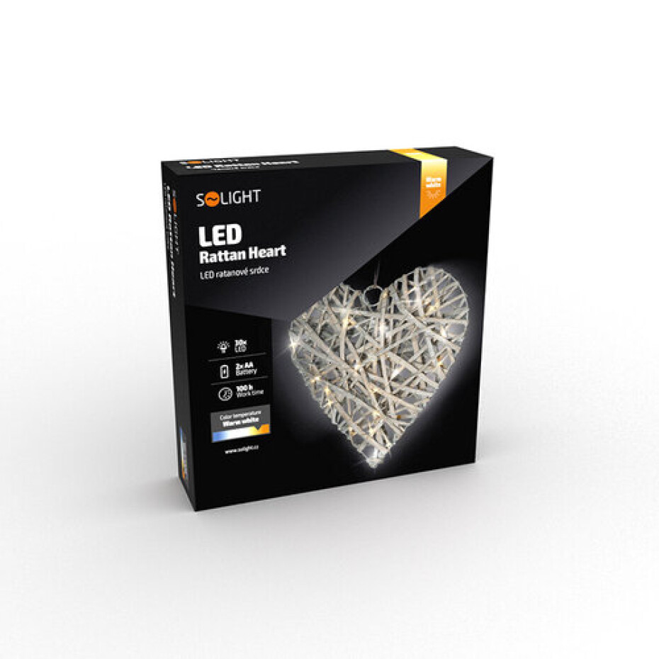 Solight LED ratanové srdce, 30x LED, 2x AA, 30cm - main (7)