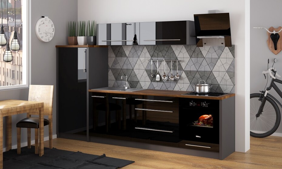 ArtExt Kuchyňská skříňka horní PLATINIUM | W8B 90 Aventos Barva korpusu: Grey - main (9)