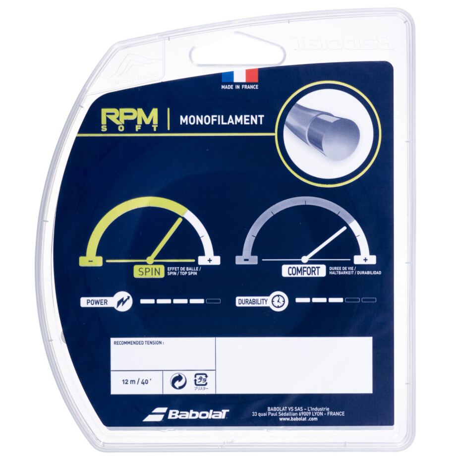 Tenisový výplet Babolat  RPM Soft Grey 12m  1,25 mm - main (1)