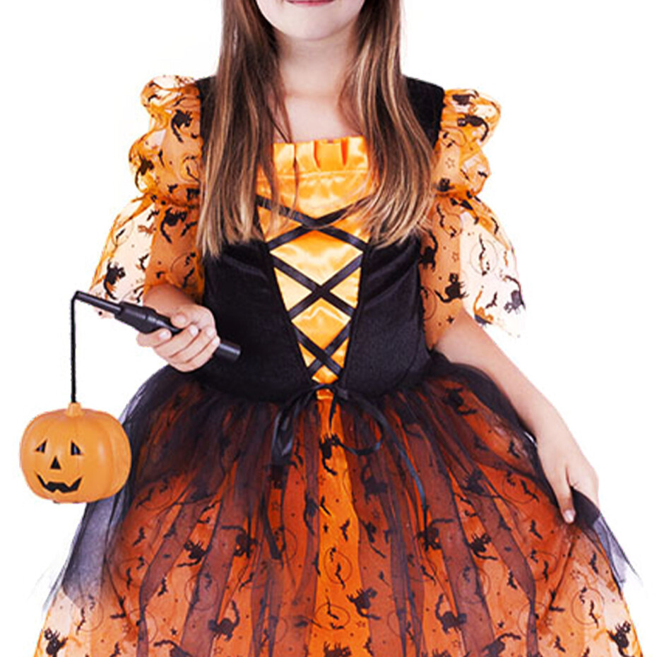 Rappa Dětský kostým oranžová Čarodějnice/Halloween   - main (2)