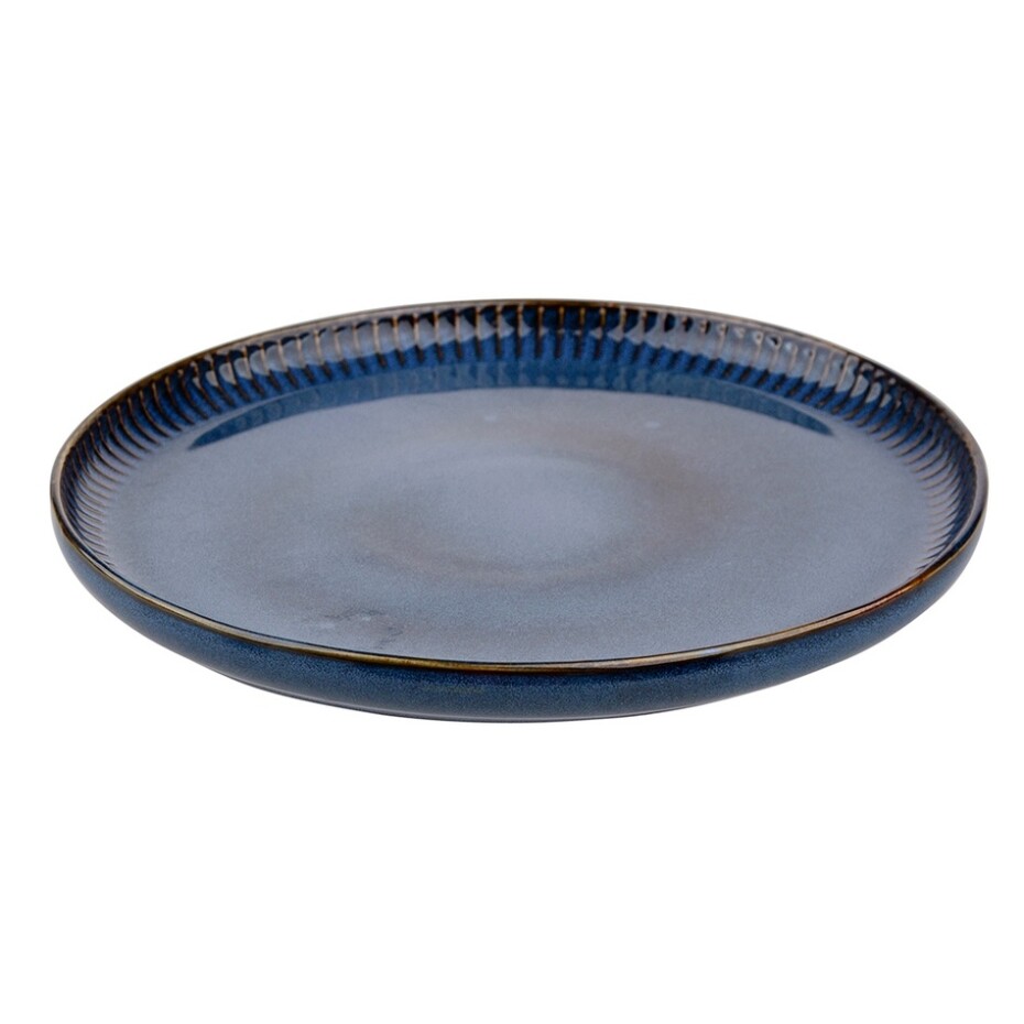 Altom Porcelánový mělký talíř Reactive Stripes modrá, 26 cm - main (0)
