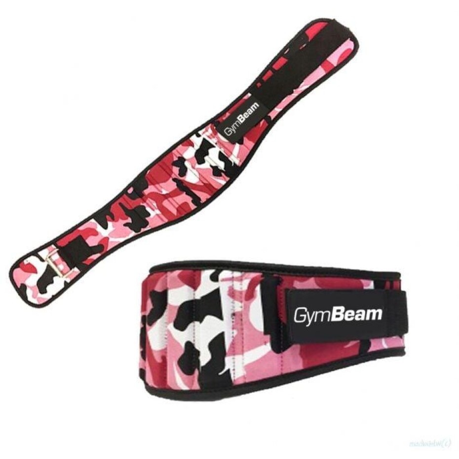 GymBeam Dámský fitness opasek Pink Camo - main (0)