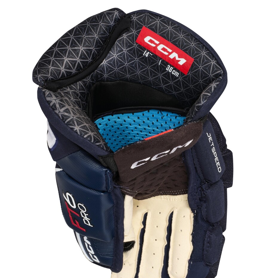 Hokejové rukavice CCM JetSpeed FT6 Pro Navy/White Junior 12 palců - main (1)