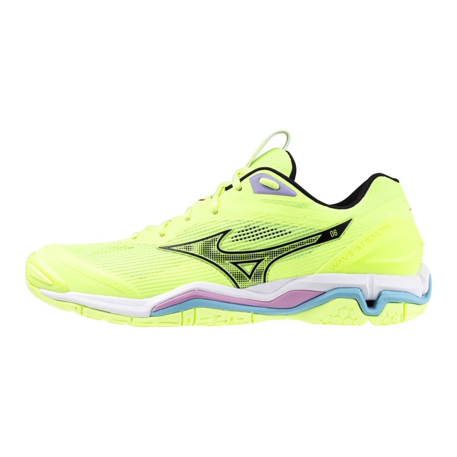 Pánská sálová obuv Mizuno  Wave Stealth 6  Neo Lime/Black/Splish Splash   EUR 46,5 - main (0)