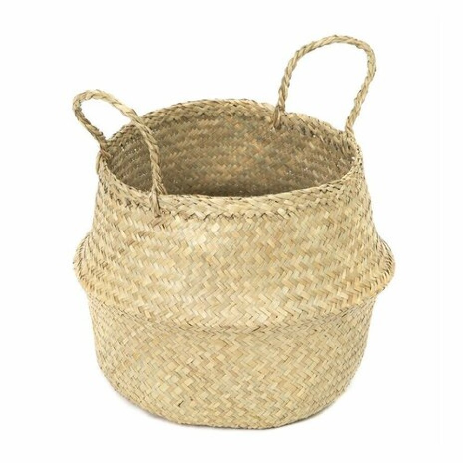 Compactor Pletený úložný košík z mořské trávy Belly, 35 x 32 cm, přírodní, M - main (2)