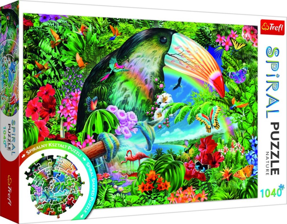 Trefl Spiral Puzzle Tropická zvířata / 1040 dílků - Trefl - main (0)