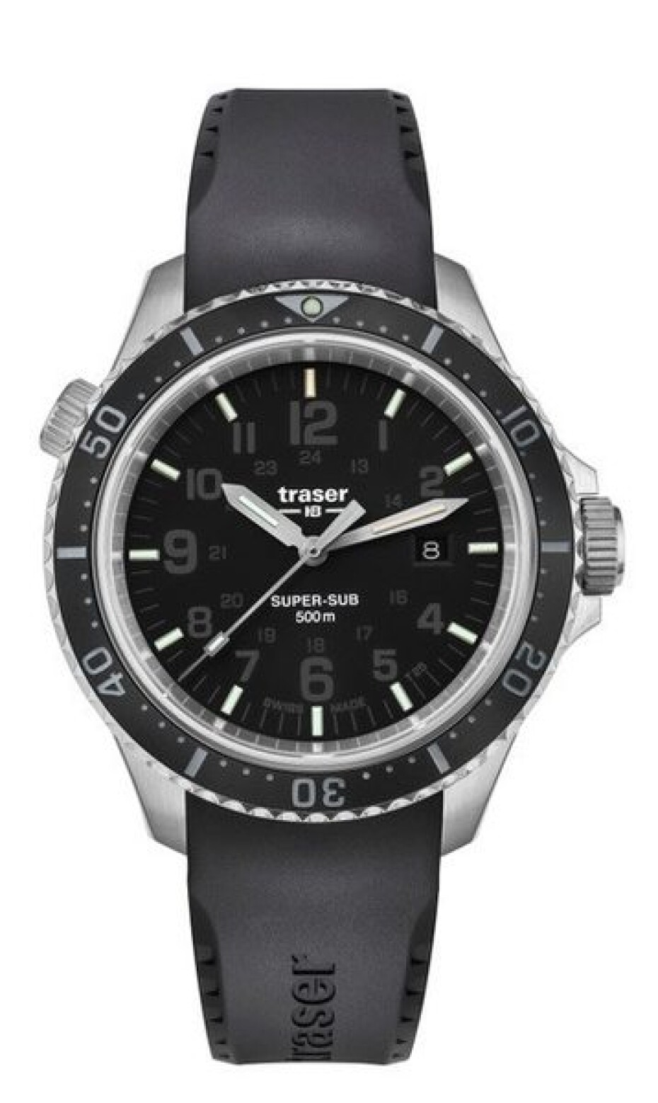 Traser P67 Diver Black Set ocel a pryž - main (2)