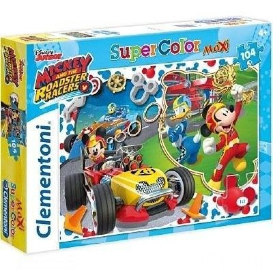 Clementoni Puzzle Maxi Mickey závodník / 104 dílků - main (0)