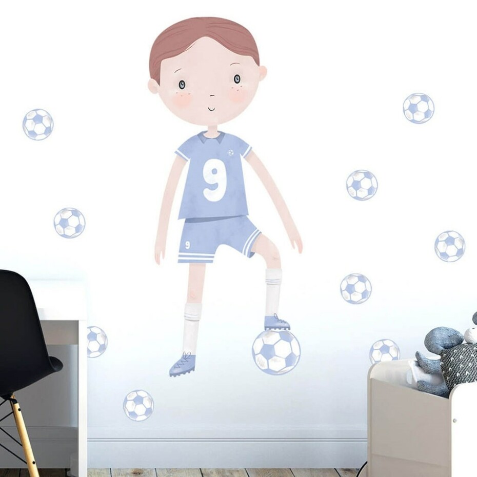 Bayo Samolepka na zeď Fotbalista, modrá - main (3)