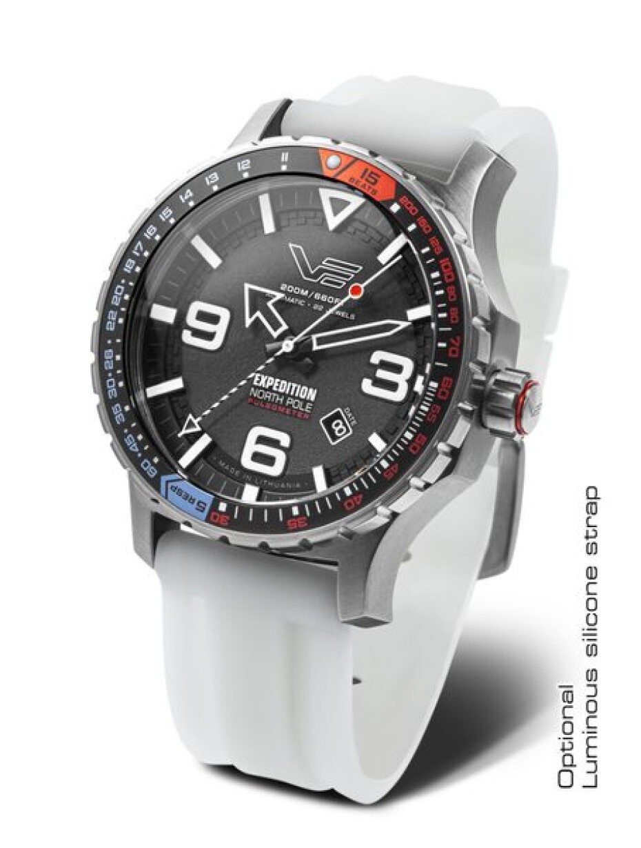 Vostok Europe Expedition North Pole Pulsometer Automatic Line YN55-597A729S - Černý silikonový řemínek - main (3)