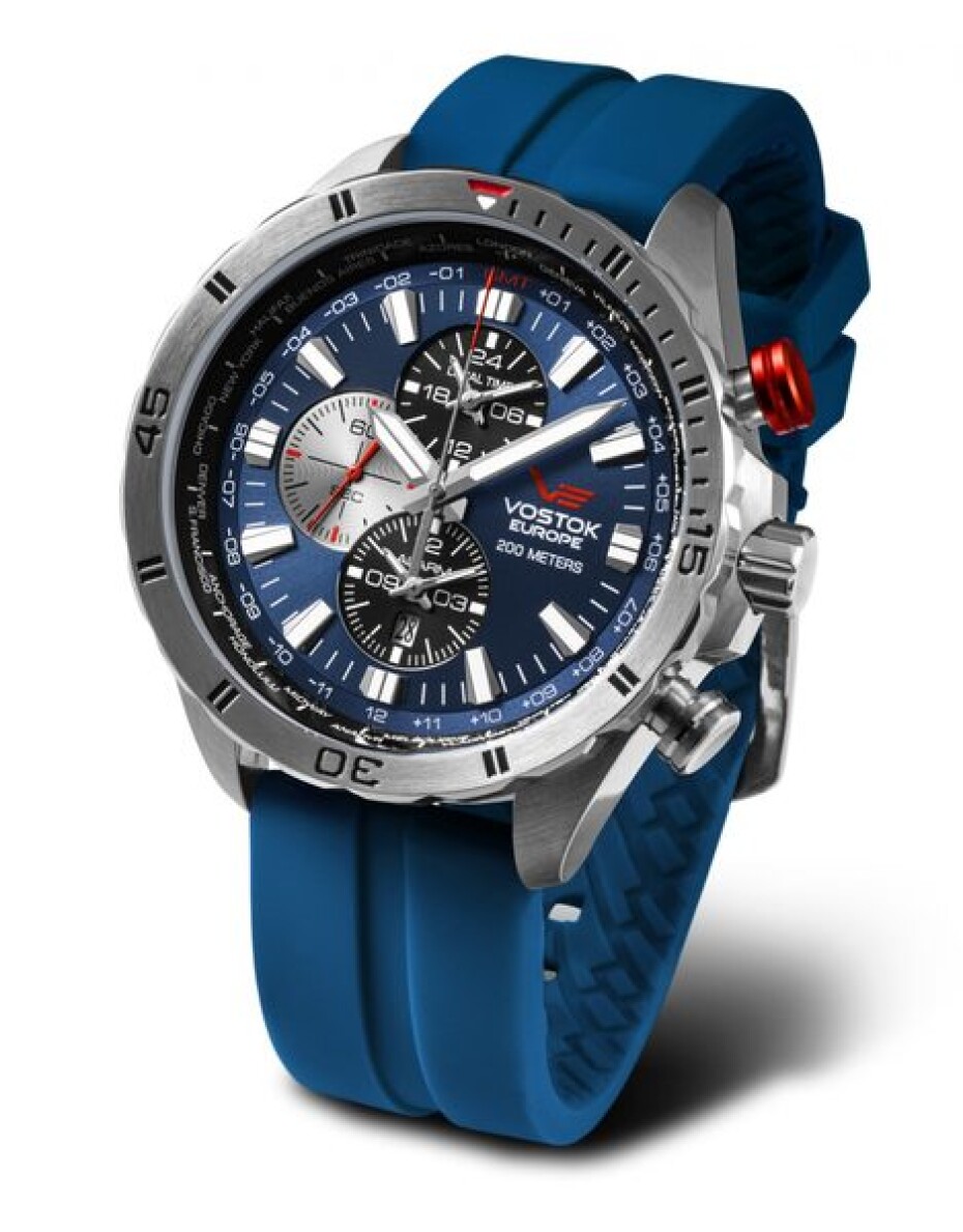 Vostok Europe Almaz Multifunctional Line YM26-320A652S - Černý silikonový řemínek - main (1)
