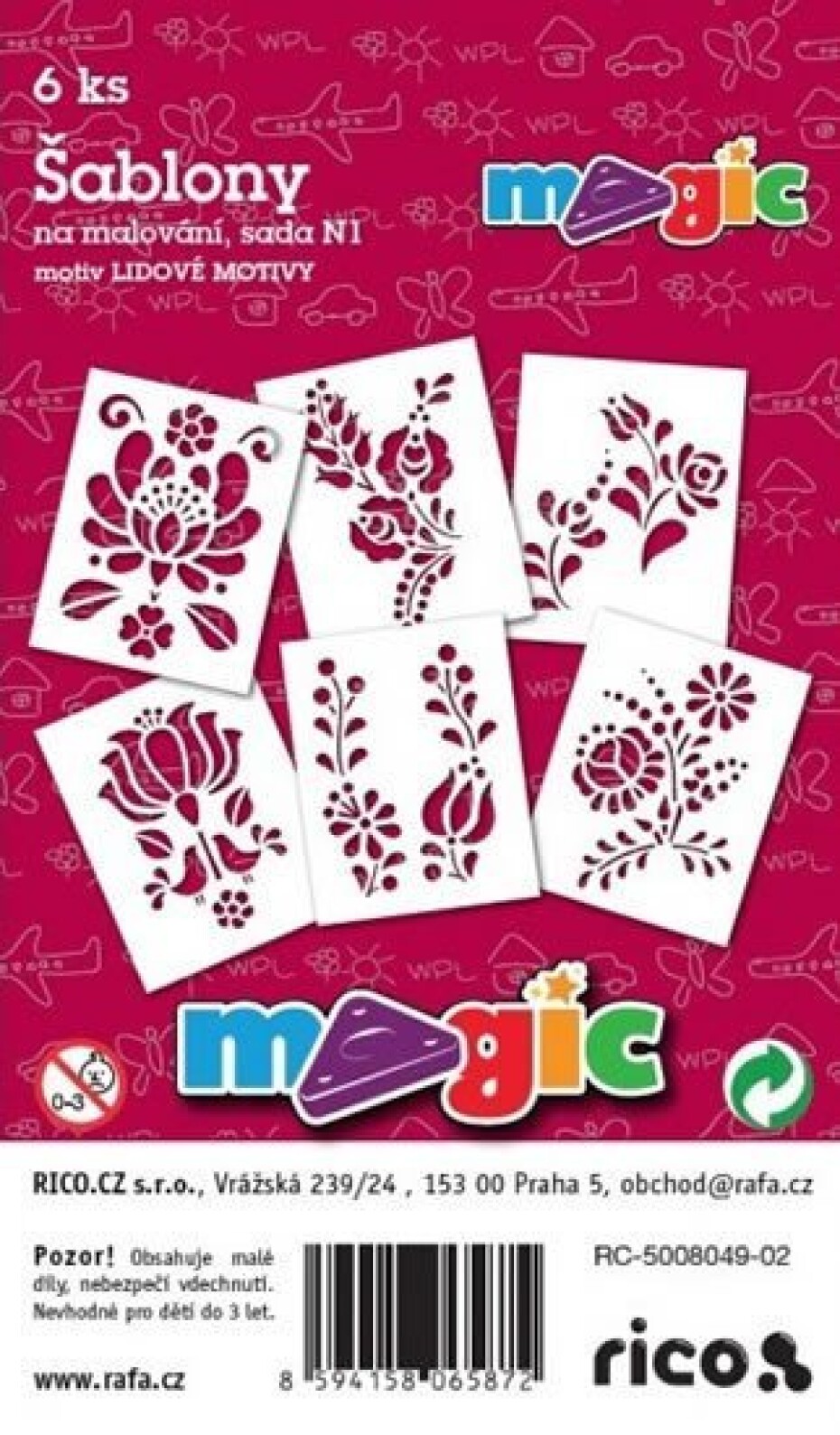 MAGIC papír šablony na malování LIDOVÉ M - main (0)