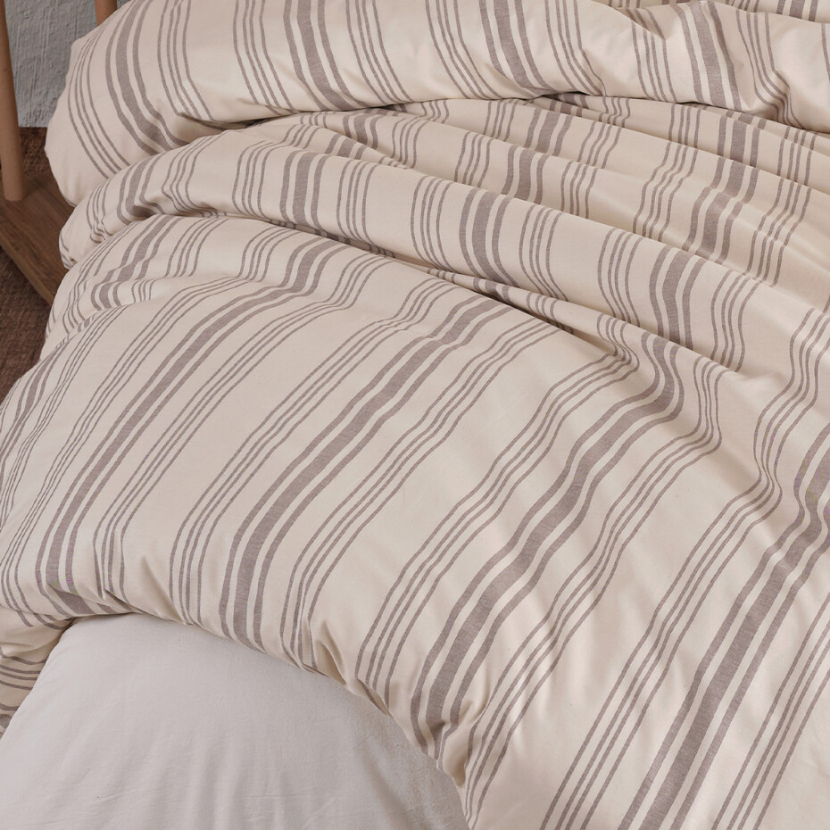 4Home Bavlněné povlečení Stripes taupe, 140 x 200 cm, 70 x 90 cm - main (3)