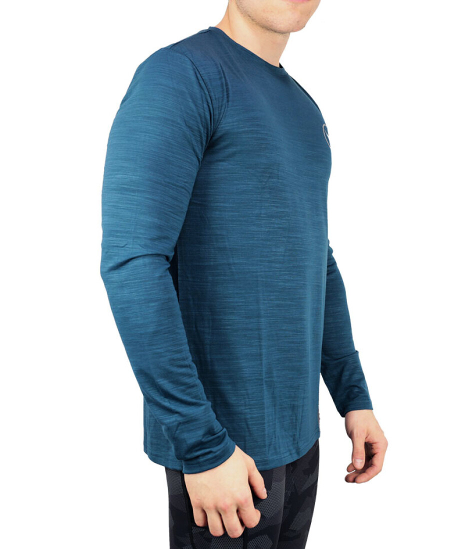 Pánské tričko Virtus  Joker Melange LS Tee Blue S - main (2)