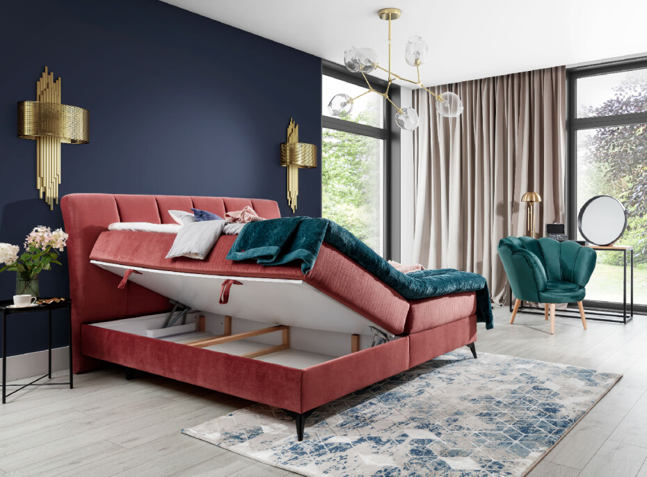Artelta Manželská postel ADERITO Boxspring | 160 x 200 cm Barva: Paros 5 / Paros 5 - main (9)