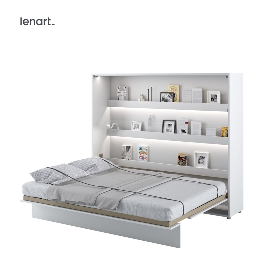 Dig-net nábytek Sklápěcí postel Lenart BED CONCEPT BC-14p | bílý lesk 160 x 200 cm - main (0)