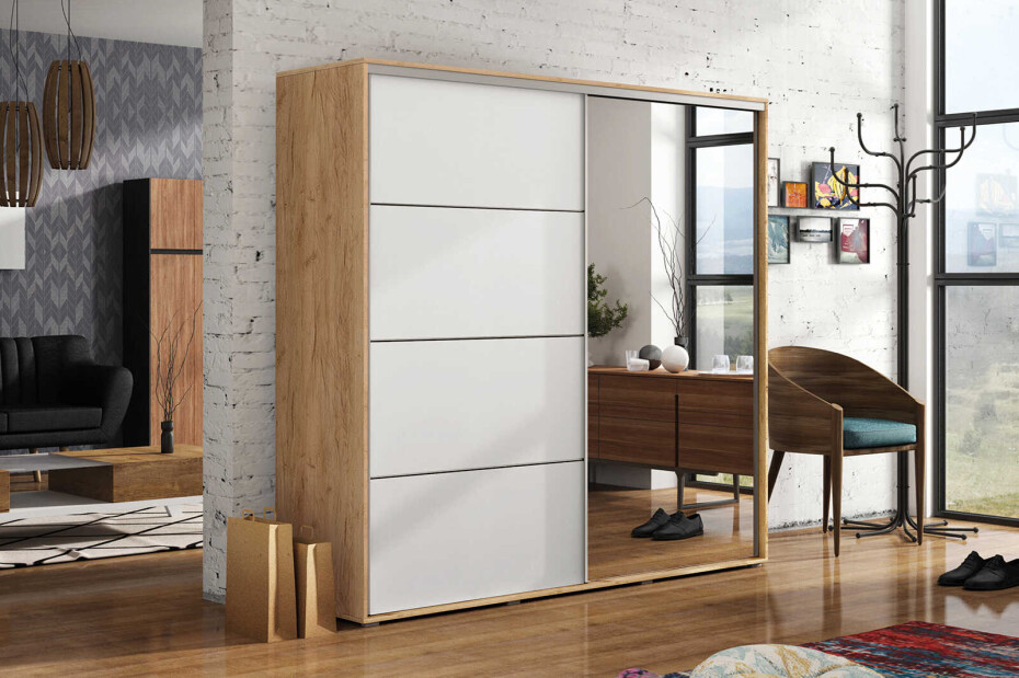 ArtSka Šatní skříň TRANI A12 | 150 cm Barva: dub sonoma - main (2)