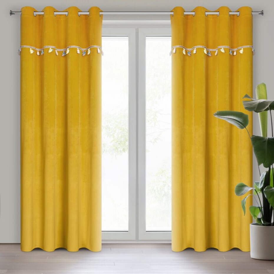 ArtFir Závěs KIDS 1 K | hořčičná 140 x 250 cm - main (0)
