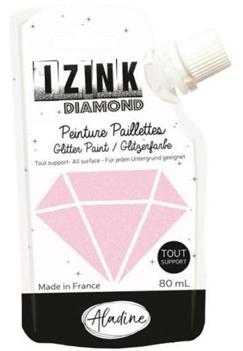 Diamantová barva IZINK Diamond - pastelová růžová, 80 ml - main (0)