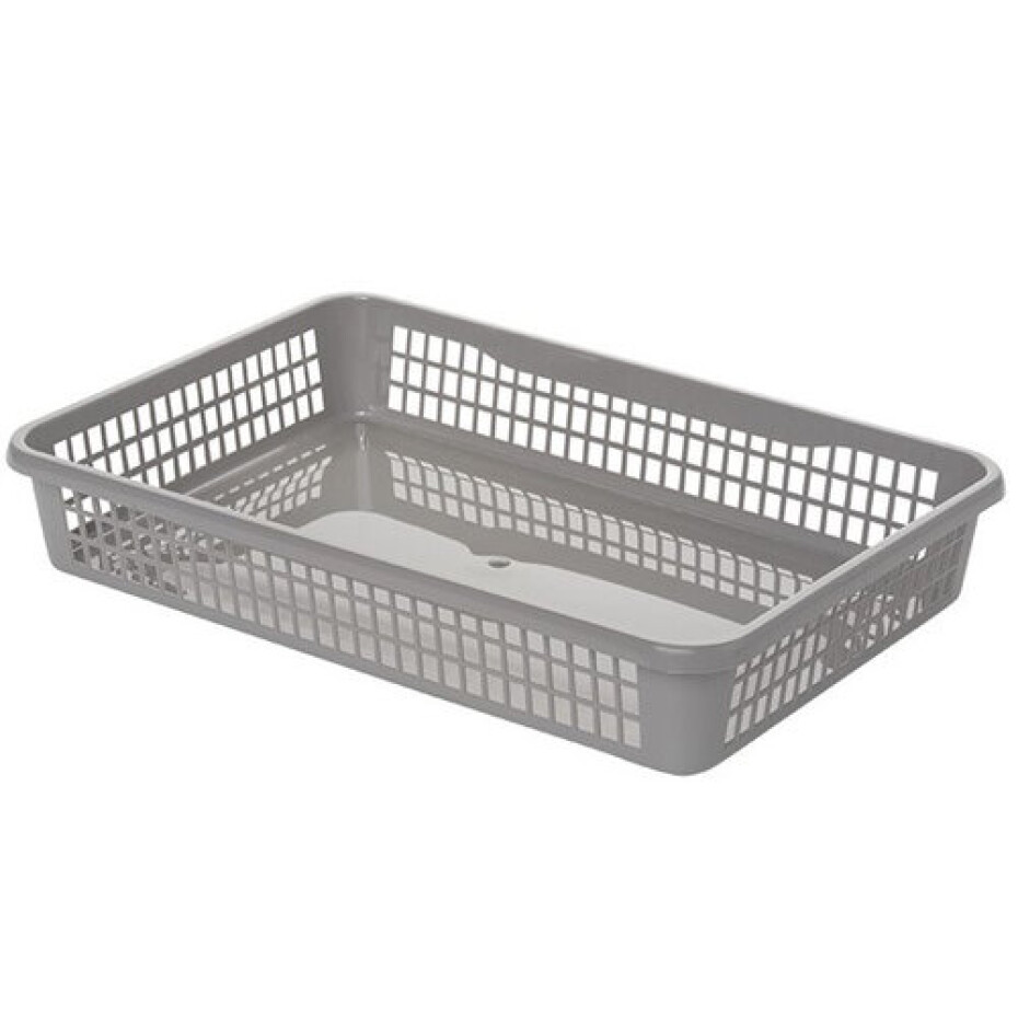 Plastový košík 15,5 x 12,5 x 6,6 cm, šedá - main (0)