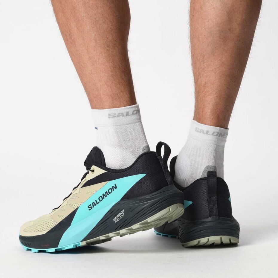 Pánská běžecká obuv Salomon Sense Ride 5 Alfalfa / Carbon / Peacock Blue  UK 9,5 - main (1)