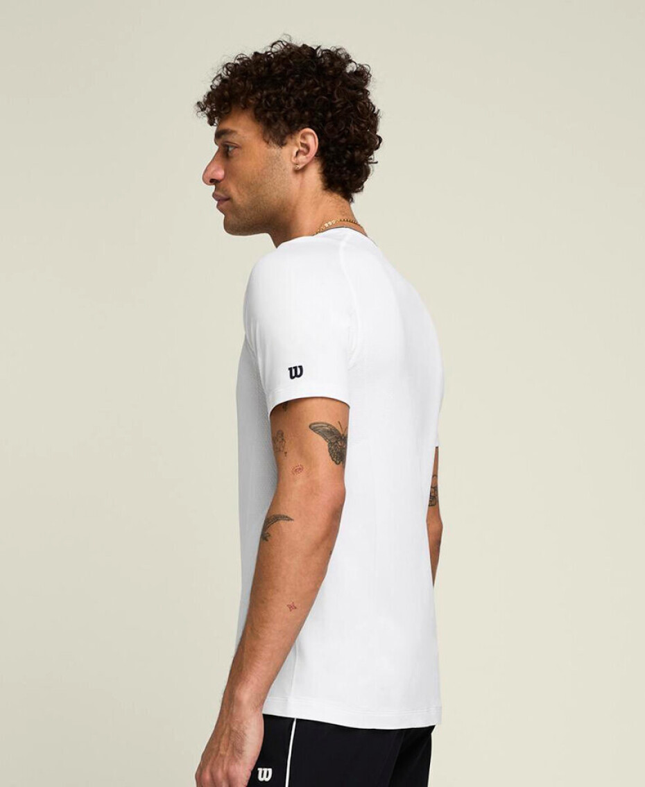 Pánské tričko Wilson  M Team Seamless Crew Bright White XXL - main (5)