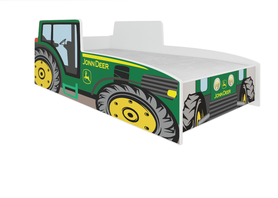 ArtAdrk Dětská auto postel TRACTOR Barva: Červená, Provedení: 80 x 160 cm - main (4)