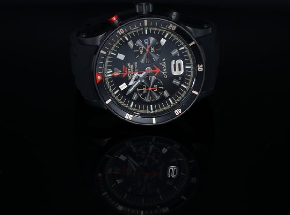 Vostok Europe Anchar Submarine Chrono Line 6S21/510C582 - Černý silikonový řemínek - main (3)