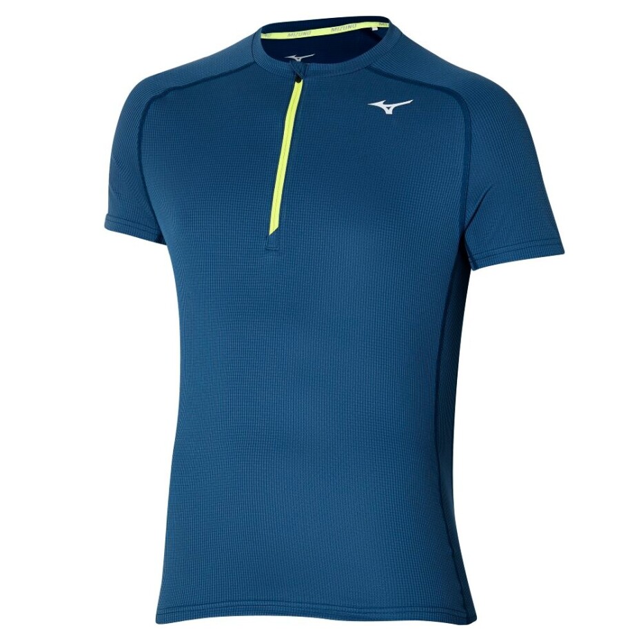 Pánské tričko Mizuno  Trail DryAeroFlow Tee Gibraltar Sea S - main (0)