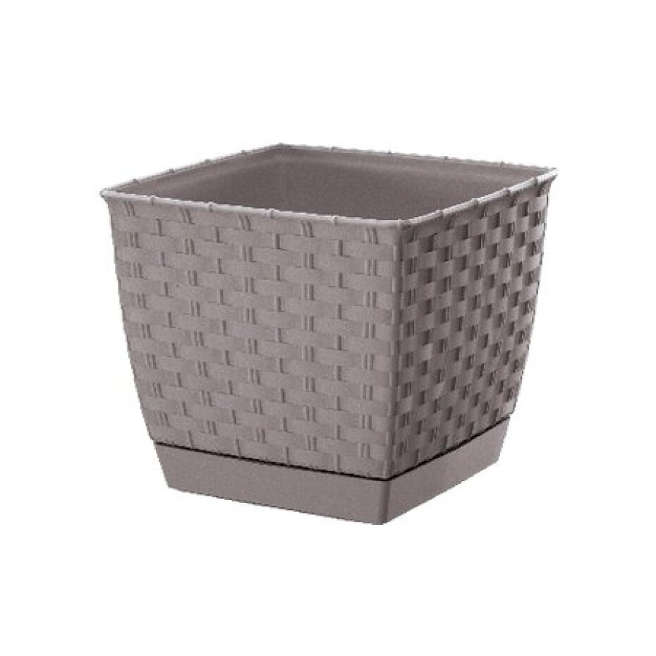 Prosperplast Ratolla Square , 19,9 x 19,9 x 15,9 cm moka - main (0)
