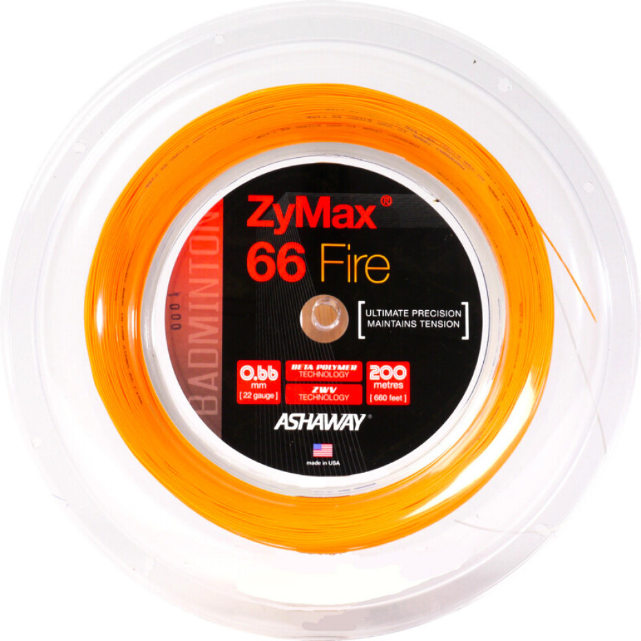 Badmintonový výplet Ashaway  ZyMax 66 Fire Power Orange -  200 m - main (0)