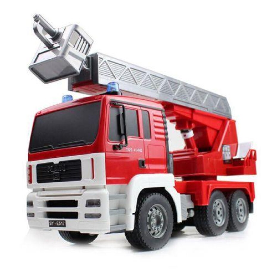 MAN FIRE TRUCK 4WD Hasiči, 1:20, zvukový modul, LED, funkční žebřík, RTR - main (0)