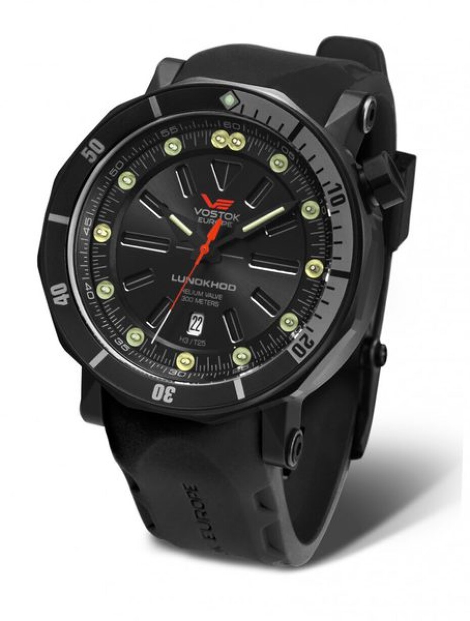 Silikonový řemínek Vostok Europe pro modely Lunochod - černý/černá spona - main (3)