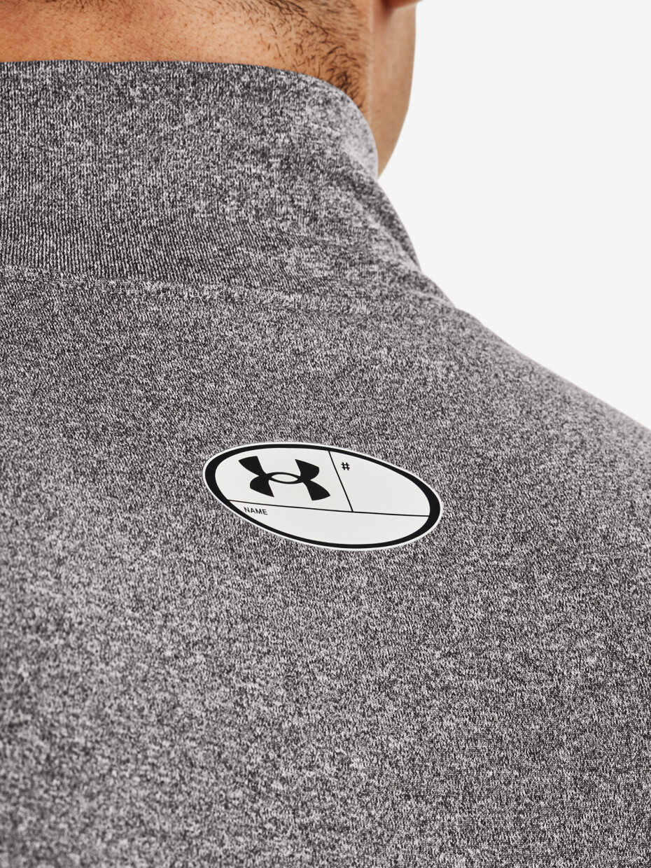 Under Armour ColdGear Armour Compression Mock LS Charcoal light heather - main (2)